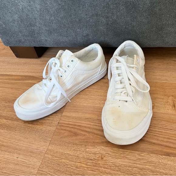 Vans White Sneakers Women’s Size 8.5 Men’s 7 - Picture 2 of 7